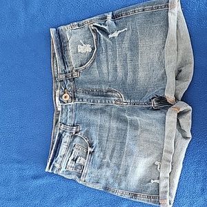 High rise jean shorts